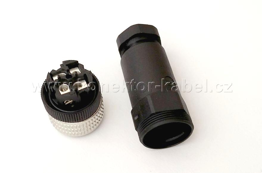 M12 serie / F, 4 pin, cable connector, HIRSCHMANN