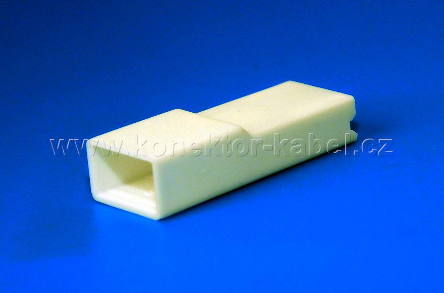 Faston 6,3 - krytka na zásuvku, bílá, UL