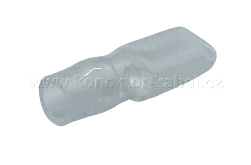 Faston 4,8 - krytka na zásuvku, transp. NICHIFU