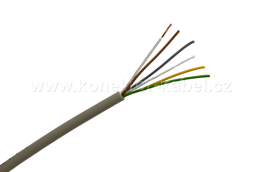 LIYY 5x0,14 mm2, nestíněný, OD 3,9 mm, PVC, šedý