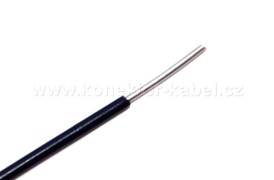Drát YV 0,8 mm, cínovaný, černý