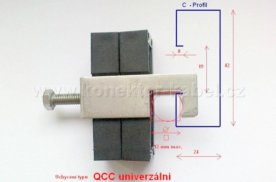 Kabelový úchyt QCC UNI pro D 10,5 mm, jednoduchý