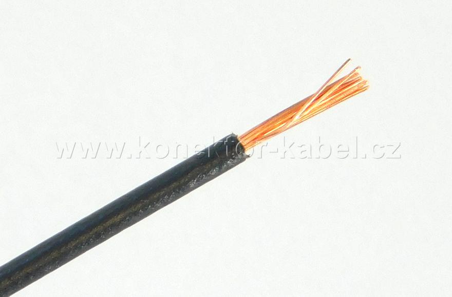 FLRY-A 0,5mm2, lanko, černá, PVC