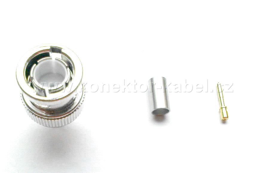 BNC/M 0°, 75 Ohm, krimpovací, TZC 750 24, ROSENB.