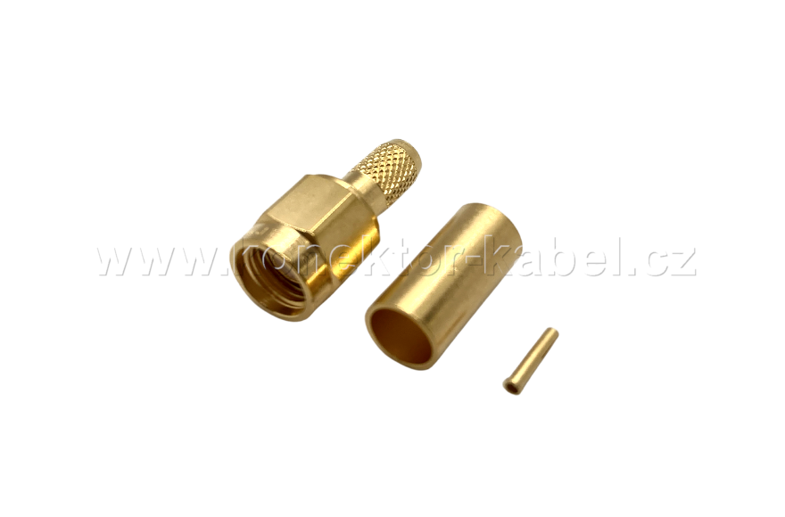 R - SMA/M 0°, krimp., RG-58, Telegärtner