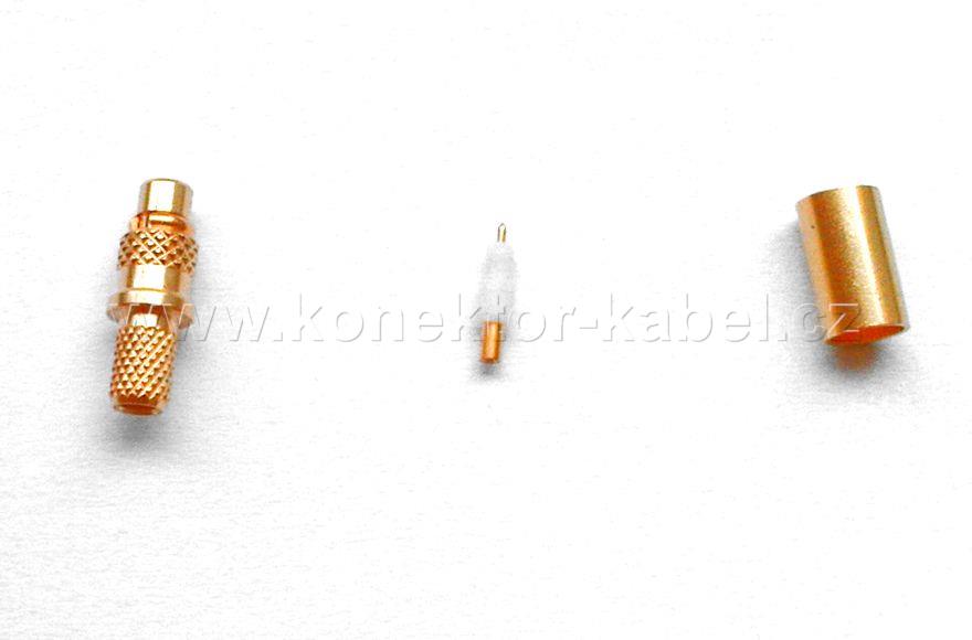 MMCX/M 0°, krimpovací, RG-174, Telegärtner