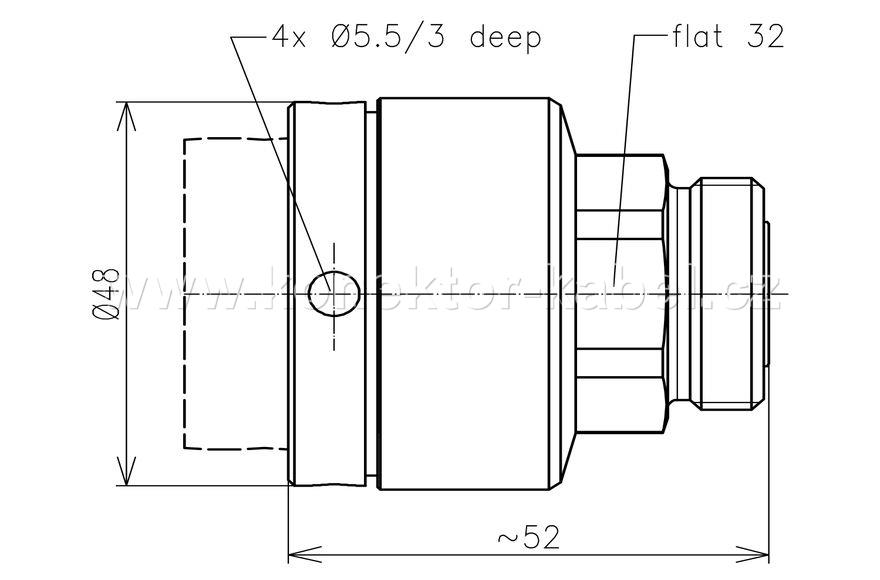 7/16 F 0°, šroubovací, 1 1/4", LCFS114-50, SPINNER