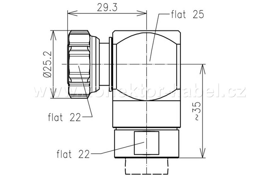 4.3-10 /M 90°, šroubovací, 1/2" LCF12-50, SPINNER