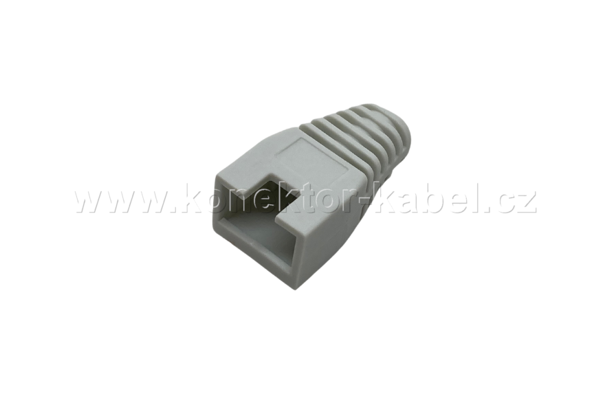 RJ 45, krytka s výřezem, šedá světlá