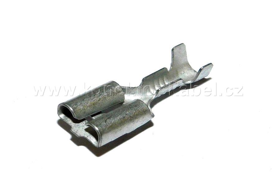 Faston 6,3x0,8/0,5-1,0mm2 zásuvka cínovaná, háček
