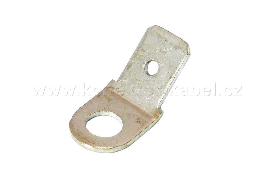 Faston 6,3x0,8/1,5-2,5mm2 zástrč. úhl., cín., DPS
