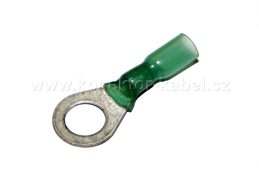 Oko kabelové 1,5-2,5mm2/ 8mm, izolované, tyrkysové