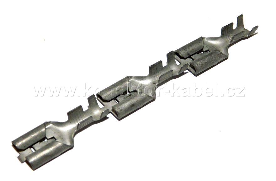 Faston 9,5x1,2/4-6mm2 zásuvka cínovaná, háček, pás