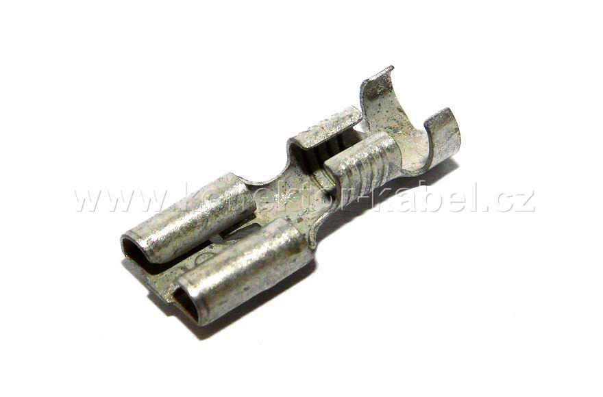 Faston 6,3x0,8/4-6mm2 zásuvka cínovaná, háček