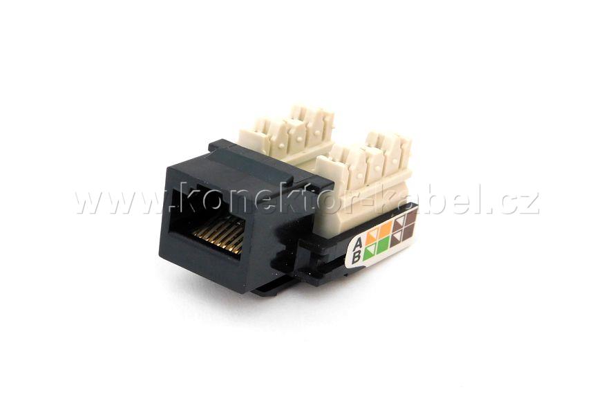 RJ 45, Keystone Cat.5E, UTP, zásuvka panelová