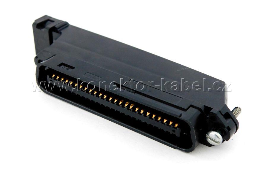 CENTRONICS 50/M + kryt, plast, 90°, UNC4-40, AMP