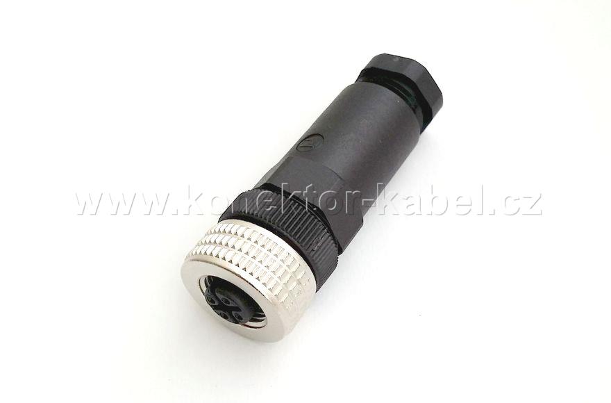 M12 serie / F, 4 pin, cable connector, HIRSCHMANN