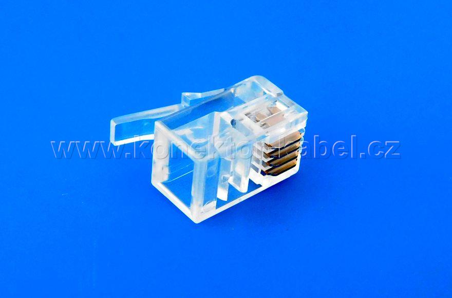 RJ 10, 4p4c, Cat.3, MODULAR, plochý kabel