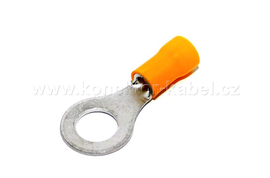 Oko kabelové 4-6mm2/ 8mm, izolované, žluté, PVC