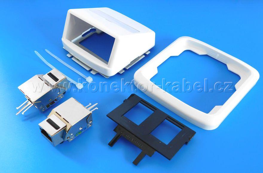 RJ 45, TANGO zásuvka dvojitá, STP, set