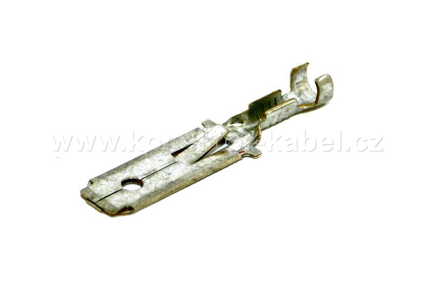 Faston 6,3x0,8/0,5-1,5mm2 zástrčka cínovaná, háček