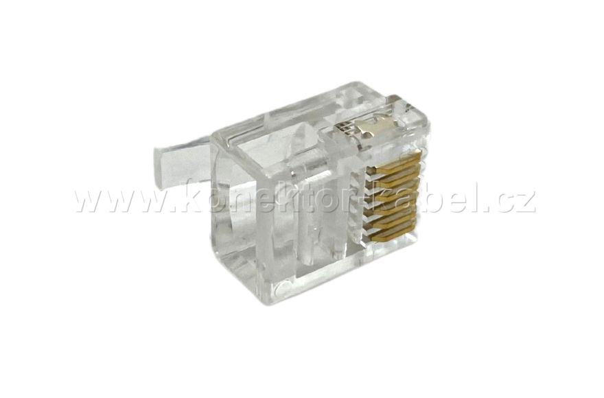 RJ 12, 6p6c, Cat.3, MODULAR, kulatý kabel