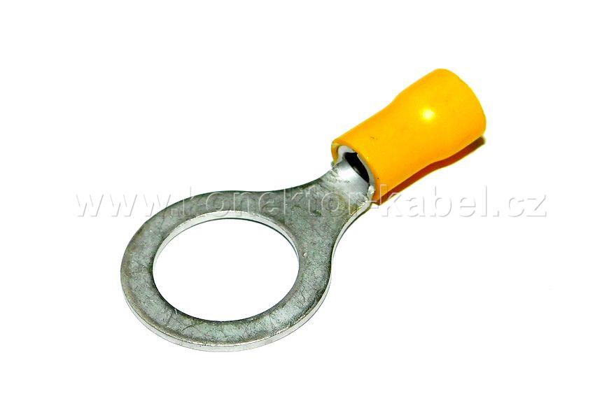 Oko kabelové 4-6mm2/ 13mm, izolované, žluté, PVC