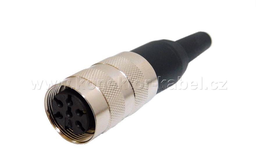 DIN / F, 6pin, stíněný, kabel, Amphenol