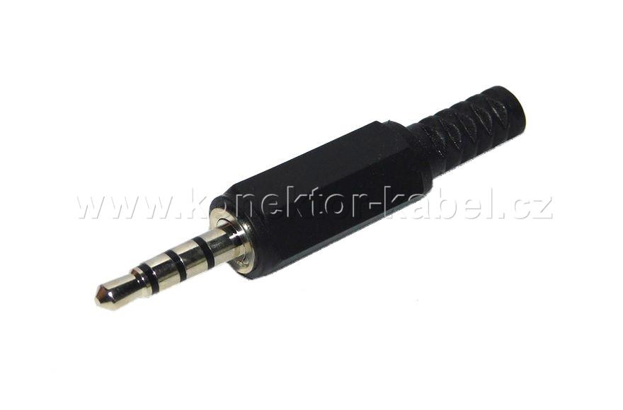 JACK /M prům.3,5mm, zástrčka, 4 póly, plastová