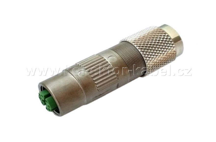 M12 serie / F, 8 pin, X-code,stíněný, kab.,CONNECT