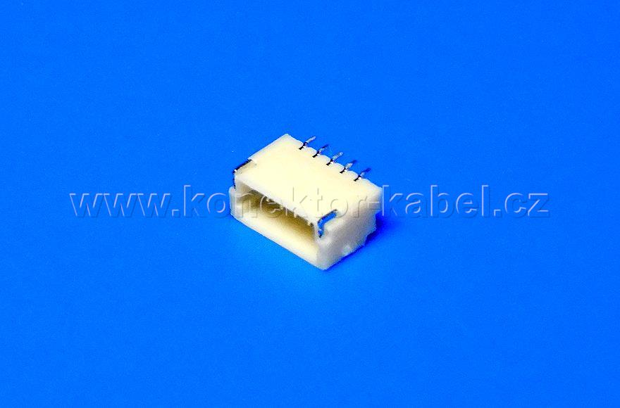 JST SH /M, 5 poz., header, do DPS, axiální, RM1,0