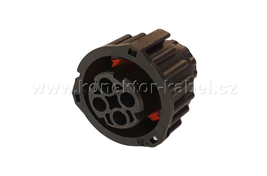 Kruhový konektor 2,5 mm, kabelová zásuvka 4 /F, TE
