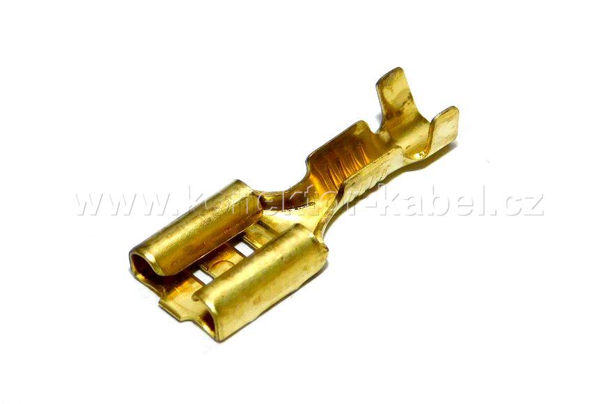 Faston 6,3x0,8/0,5-1,5mm2 zásuvka mosaz, IMP