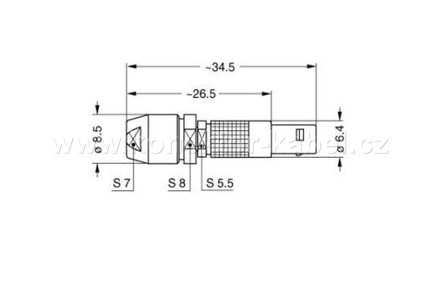 LEMO FFC.00.250.CTAD42, 1 pin, Male