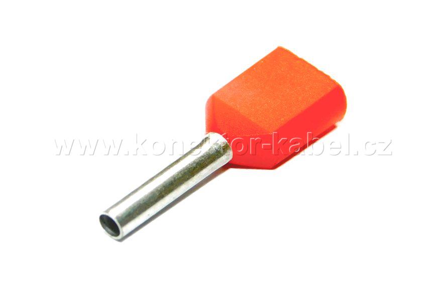 Dutinka 2 x 0,5mm2/ 8mm, dvojitá, izol., oranžová