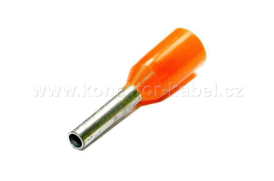 Dutinka 0,5mm2/ 6mm, krimpovací, izolovaná, oranž.
