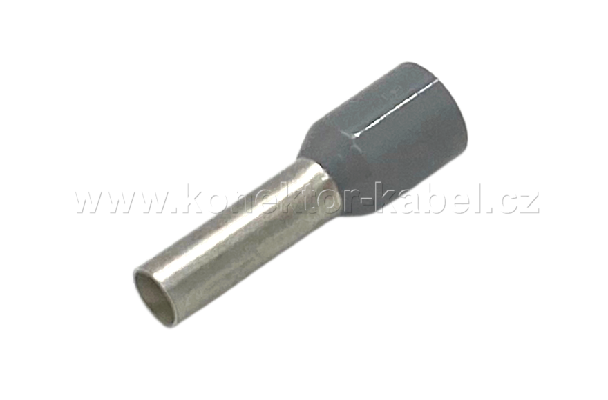 Dutinka 4mm2/ 10mm, krimpovací, izolovaná, šedá