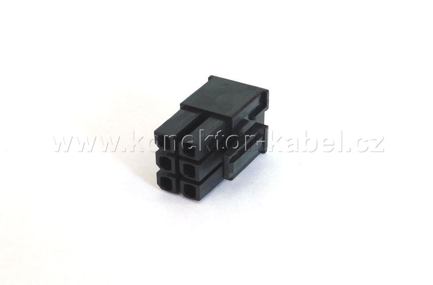 Mega-Fit/F, těleso, 6P, RM 5,7mm, MOLEX
