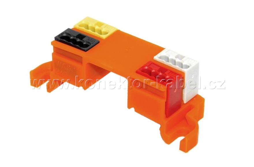Montážní držák pro 4 svorky MICRO, WAGO