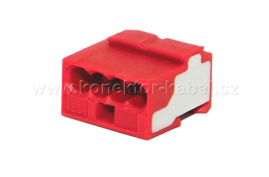 Svorka krabicová MICRO, červená, 0,6 - 0,8mm, WAGO