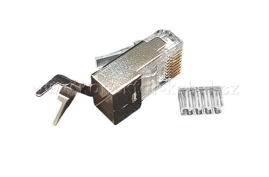 RJ 45, drát, STP, Cat.6, kabel. klip
