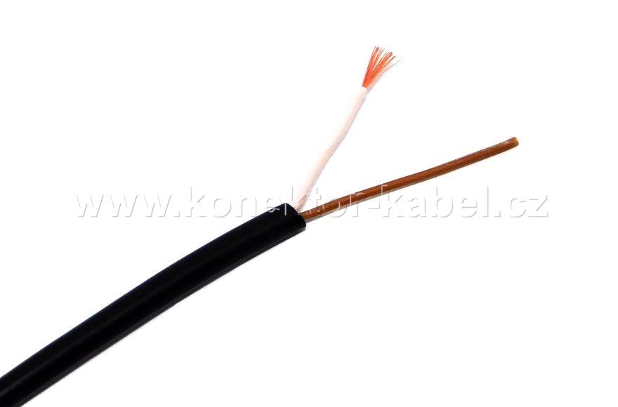 LIYY 2x0,14 mm2, nestíněný, OD 3,4 mm, PVC, černý