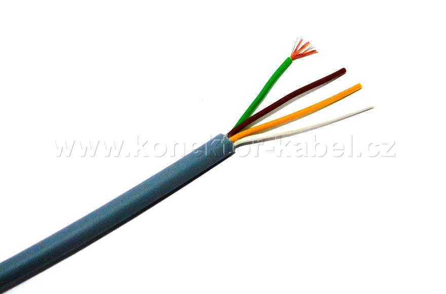 LIYY 4x0,14 mm2, nestíněný, OD 3,9 mm, PVC, šedý