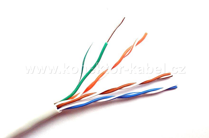 UTP 4x(2x24AWG), Cat.5e, drát, PVC grey, SOLARIX