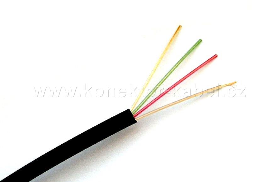Telefonní kabel 4-žílový, černý, AWG32, Cat.3
