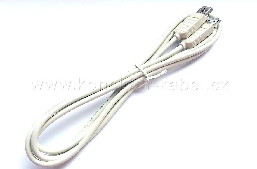 USB2.0 A - A /2m, kabel propojovací, šedý