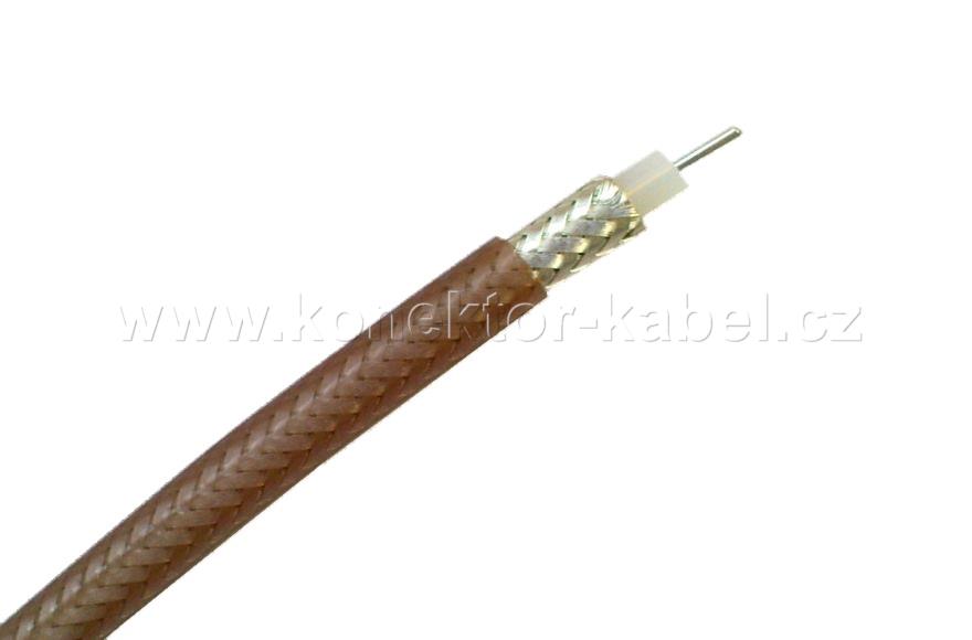 RG-142 B/U, drát, 4,95 mm, PTFE, 50 Ohm