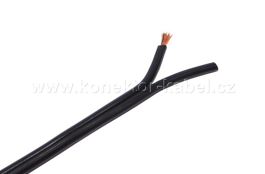 Dvojlinka, CYH 2 x 0,15 mm2, černo-rudá, nestíněná
