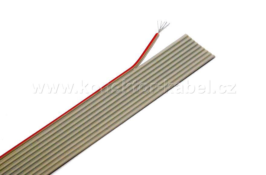 Plochý kabel AWG 28-10G, RM 1,27mm, šedý