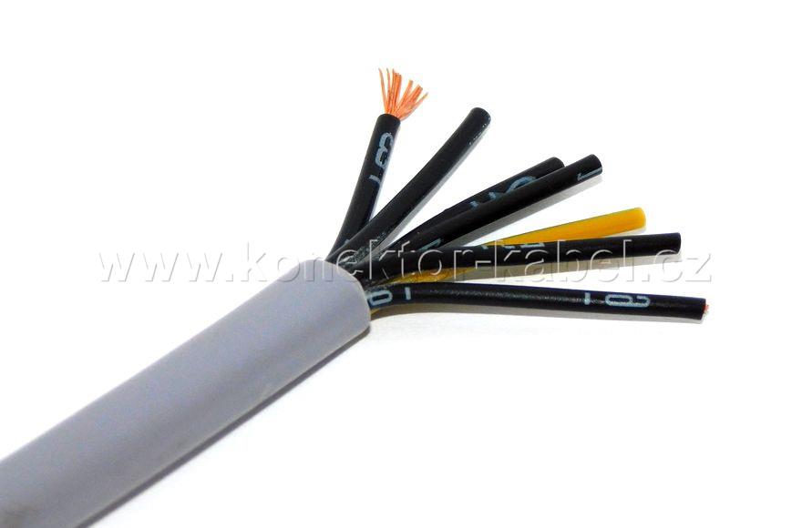 JZ-500 7G x 0,5 mm2, OD 6,9 mm, PVC, šedý, HELU.